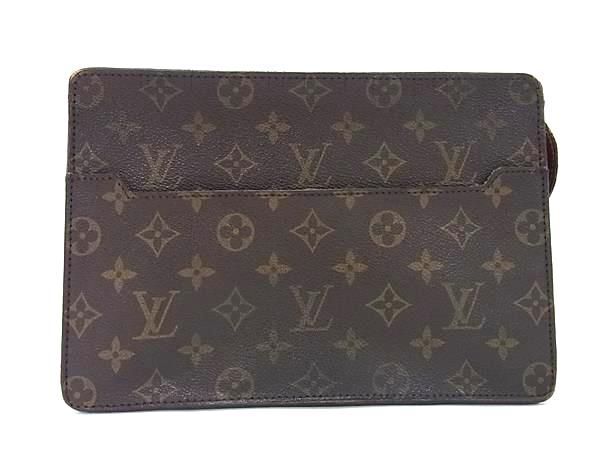 1円 LOUIS VUITTON ルイヴィトン M51795 モノグラム ポシェット オム クラッチバッグ セカンドバッグ メンズ ブラウン系 BL0092_画像1