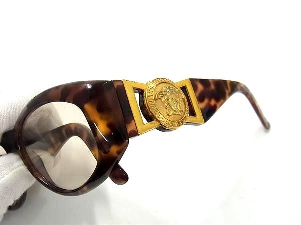 1円 GIANNI VERSACE　ジャンニ ヴェルサーチ 424 869 メデューサ べっ甲調 サングラス メガネ 眼鏡 レディース ブラウン系 BL0354_画像3