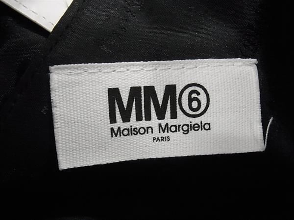 1円 MM6 Maison エムエムシックス メゾン マルジェラ ジャパニーズ レザー ワンハンドル ハンドバッグ レディース ホワイト系 BG7996_画像6