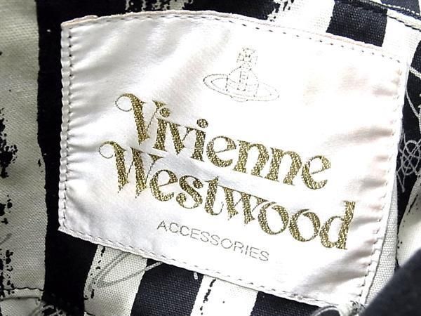 1円 ■美品■ Vivienne Westwood ヴィヴィアンウエストウッド オーブ キャンバス×レザー ハンドバッグ ショルダー ブラック系 BG8208_画像6