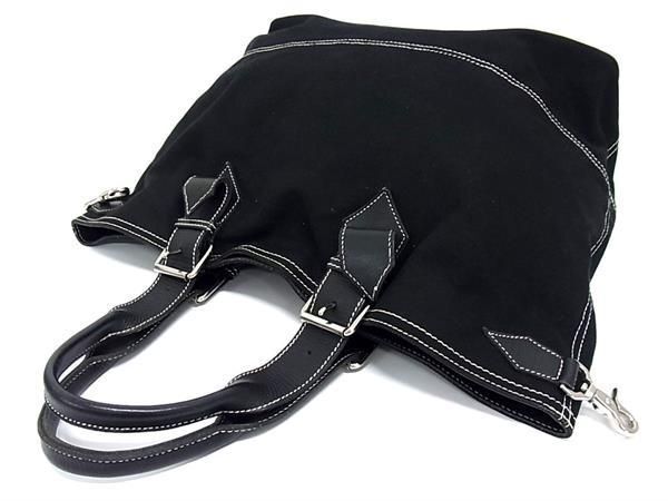 1円 ■美品■ Vivienne Westwood ヴィヴィアンウエストウッド オーブ キャンバス×レザー ハンドバッグ ショルダー ブラック系 BG8208_画像3