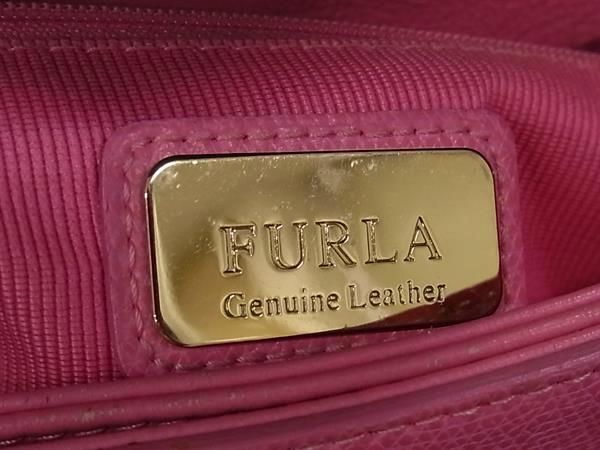 1 иен # прекрасный товар # FURLA Furla me Toro Police кожа 2WAY сумка на плечо наклонный .. портфель плечо .. портфель женский розовый серия BG8275