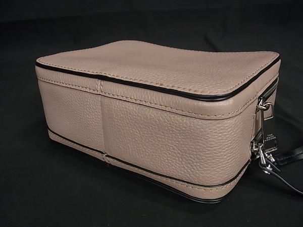 1 иен # прекрасный товар # MARC JACOBS Mark Jacobs кожа 2WAY ручная сумочка плечо наклонный .. портфель женский розовый оттенок бежевого FA6116