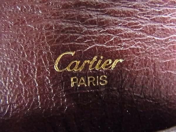 1円 ■美品■ Cartier カルティエ マストライン レザー ペンケース マルチケース 文房具 ステーショナリー レディース ボルドー系 AZ1612_画像4