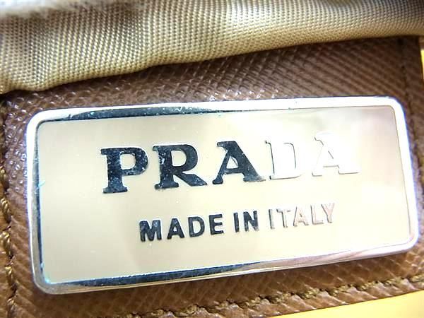 1 иен # прекрасный товар # PRADA Prada te Hsu to нейлон Cross корпус сумка на плечо ko рама наклонный .. женский оттенок бежевого FA6225