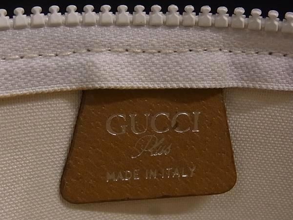 1円 ■美品■ GUCCI グッチ オールドグッチ ヴィンテージ グッチプラス PVC クラッチバッグ ポーチ レディース アイボリー系 AZ1671_画像5