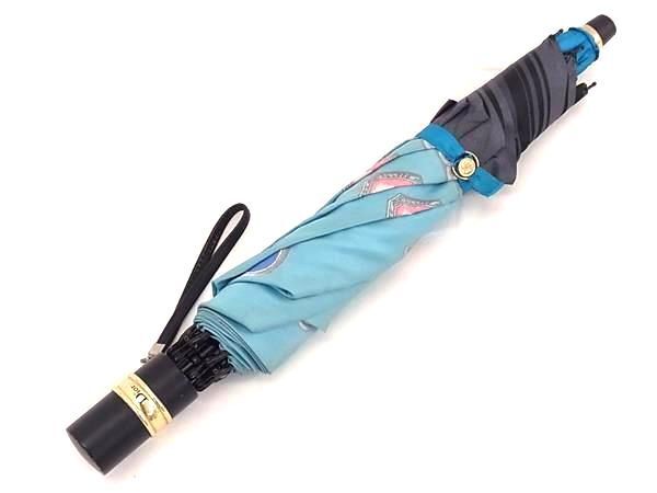 1 jpy # beautiful goods # ChristianDior Christian Dior 2 step folding folding umbrella folding umbrella high class umbrella umbrella rainwear blue group AZ1616