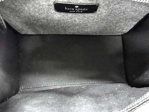 1円 ■極美品■ kate spade ケイトスペード クロスボディ 2WAY ハンドバッグ ショルダーバッグ トート ウール×レザー グレー系 AZ1685