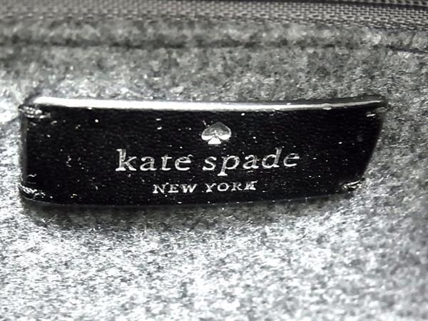 1円 ■極美品■ kate spade ケイトスペード クロスボディ 2WAY ハンドバッグ ショルダーバッグ トート ウール×レザー グレー系 AZ1685