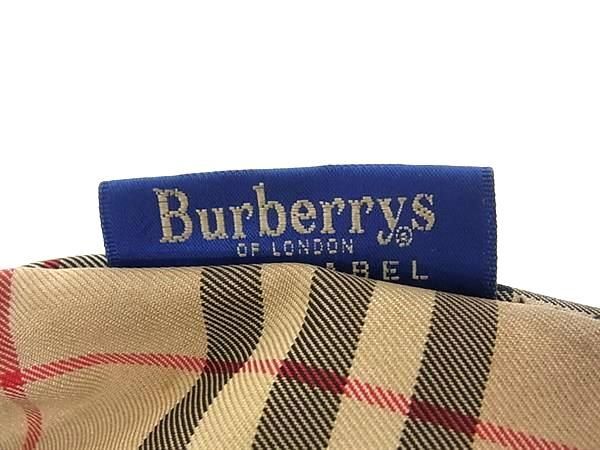 1円 BURBERRY バーバリーブルーレーベル ナイロンキャンバス×レザー チェック柄 ショルダーバッグ 肩掛け トート ベージュ系 AZ1735_画像6