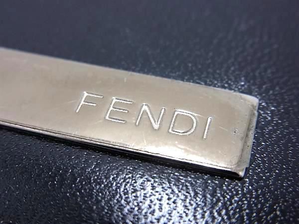 1円 ■美品■ FENDI フェンディ レザー 三つ折り 財布 ウォレット 小銭入れ 札入れ ブラック系 AZ1899_画像7