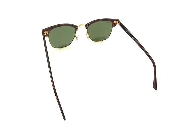 1円 ■美品■ Ray-Ban レイバン RB 3016 CLUBMASTER W0366 51□21 145 べっ甲調 サングラス メガネ 眼鏡 ブラウン系×ゴールド系 FA6325_画像2