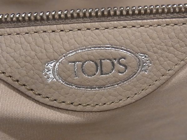 1円 ■極美品■ TODS トッズ Dスタイリング レザー 2WAY クロスボディ ハンドバッグ トート ショルダー レディース ベージュ系 EA2224_画像9