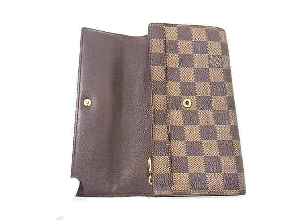 1円 LOUIS VUITTON ルイヴィトン N61724 ダミエ ポシェット ポルトモネ クレディ 二つ折り 長財布 ウォレット ブラウン系 FA6073_画像3