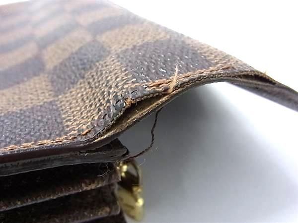 1円 LOUIS VUITTON ルイヴィトン N61724 ダミエ ポシェット ポルトモネ クレディ 二つ折り 長財布 ウォレット ブラウン系 FA6073_画像8