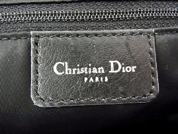 1円 ■美品■ ChristianDior クリスチャンディオール トロッター キャンバス トートバッグ ハンドバッグ レディース ブラック系 EA2248_画像6