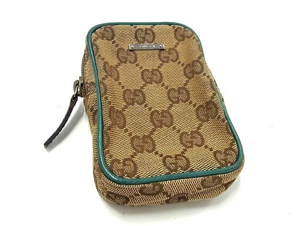 1円 ■美品■ GUCCI グッチ 115249 GG柄 GGキャンバス シュガーケース シガレットケース 煙草ケース ブラウン系 FA6478_画像1