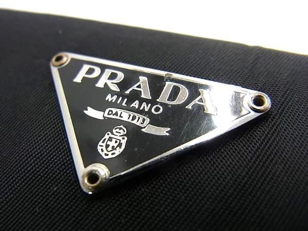1 иен PRADA Prada te Hsu to нейлон двойной бумажник бумажник . inserting кошелек для мелочи . карта inserting женский мужской оттенок черного AZ1830