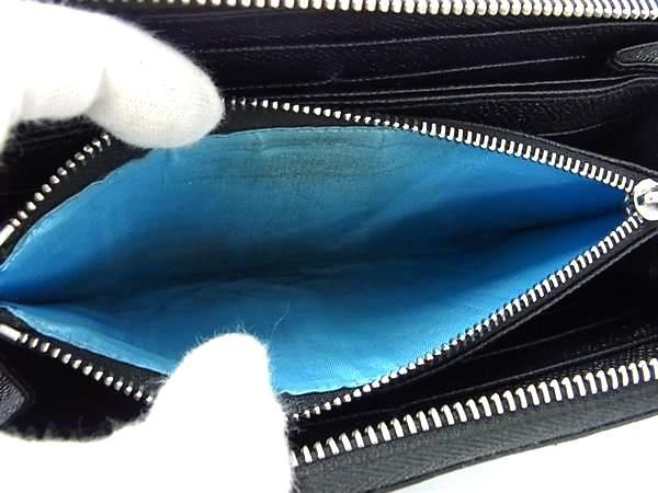 1 иен # прекрасный товар # BVLGARI BVLGARY BVLGARY man кожа раунд застежка-молния длинный кошелек бумажник . inserting кошелек для мелочи . мужской оттенок черного AZ2098