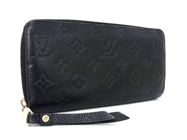 1円 ■美品■ LOUIS VUITTON ヴィトン M61864 モノグラムアンプラント ジッピーウォレット ラウンドファスナー 長財布 ブラック系 FB0455_画像1