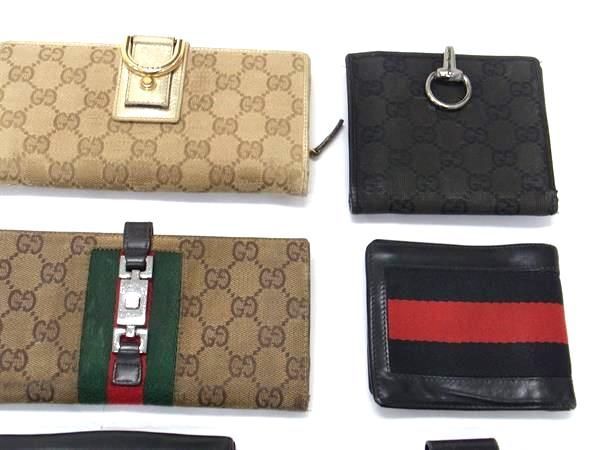 1円 GUCCI グッチ グッチシマ ジャッキー 等 GG柄 ラウンドファスナー 二つ折り 財布 ウォレット 小銭入れ 12点セット まとめ売り DA7622の画像3