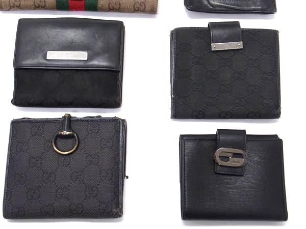 1円 GUCCI グッチ グッチシマ ジャッキー 等 GG柄 ラウンドファスナー 二つ折り 財布 ウォレット 小銭入れ 12点セット まとめ売り DA7622の画像5