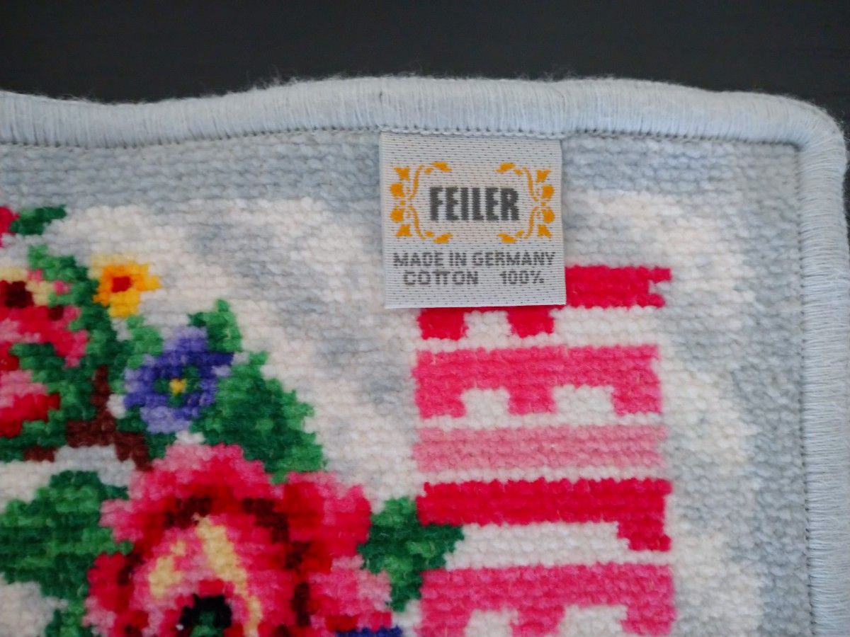 [正規品]フェイラー FEILER 花柄 シェニール織 ハンカチ　2枚セット 