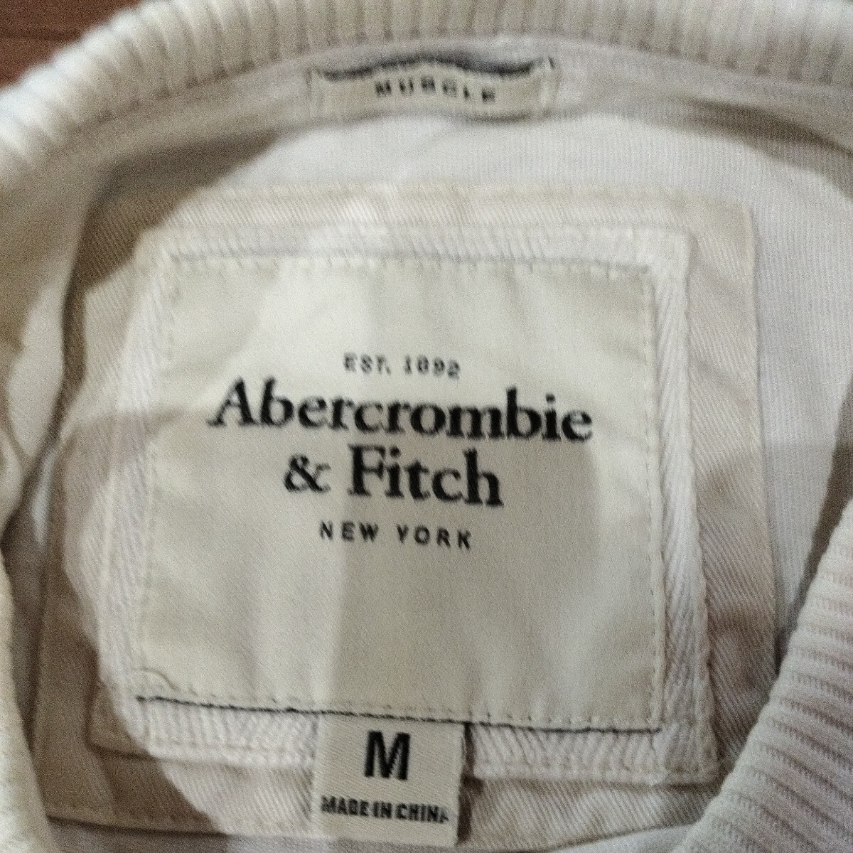  Abercrombie & Fitch Abercrombie&Fitch cut and sewn white long sleeve long T М size Hawaii buy goods 