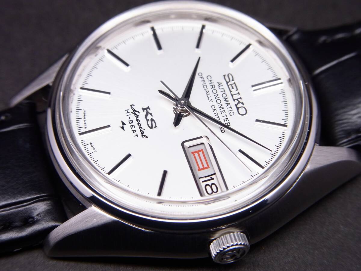 KS 52 специальный King Seiko Chrono измерительный прибор самозаводящиеся часы часы 1971 год производства первоклассный прекрасный товар!!