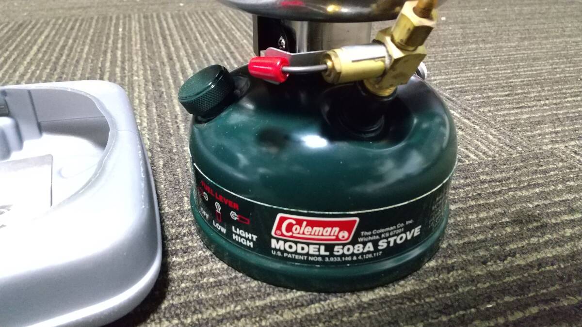 Coleman コールマン MODEL 508A STOVE シングルバーナー ストーブ コンロ 緑 グリーン キャンプ の画像2