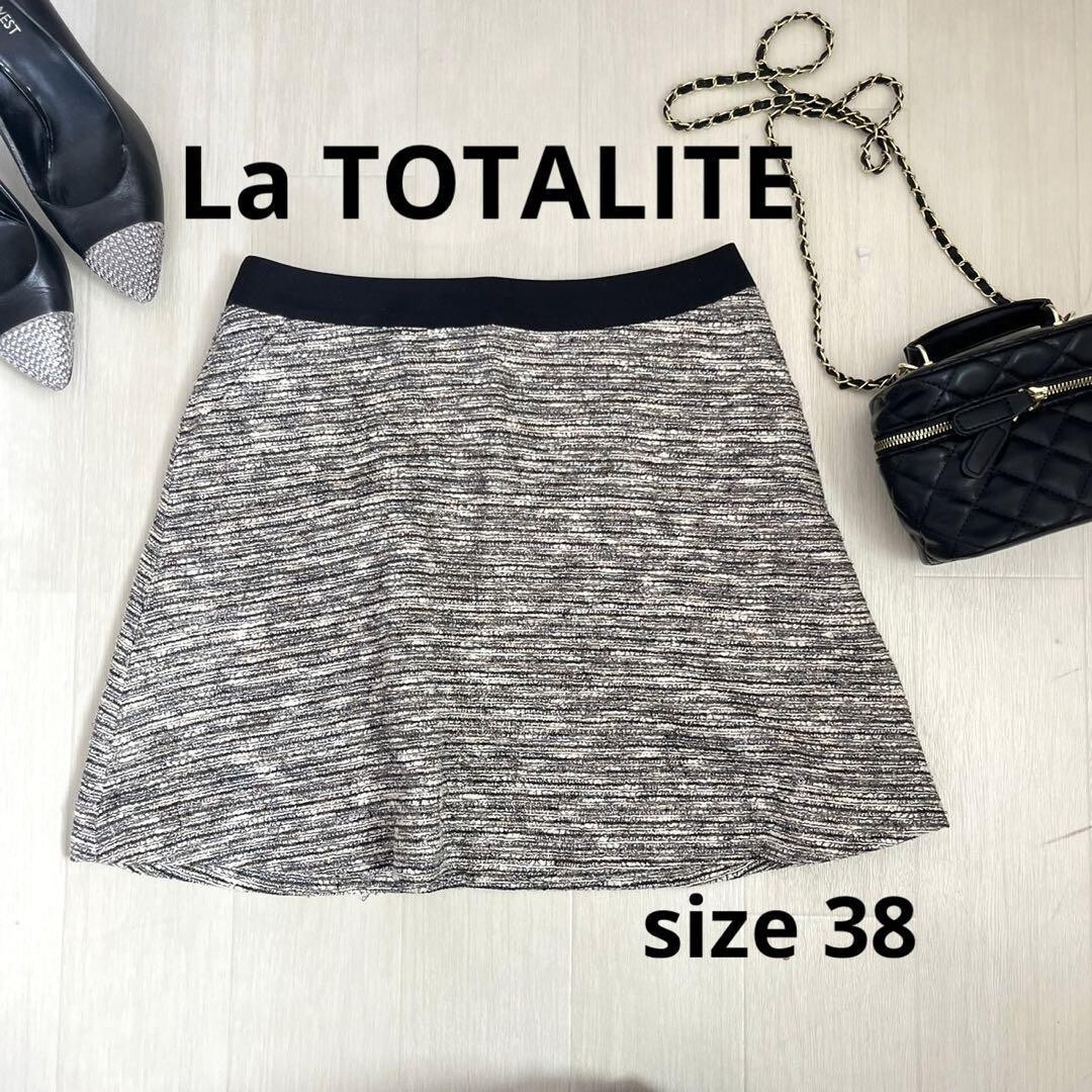 La TOTALITE ラトータリテ　スカート　ショート丈　ツイードスカート　トータリテツイードスカート_画像2