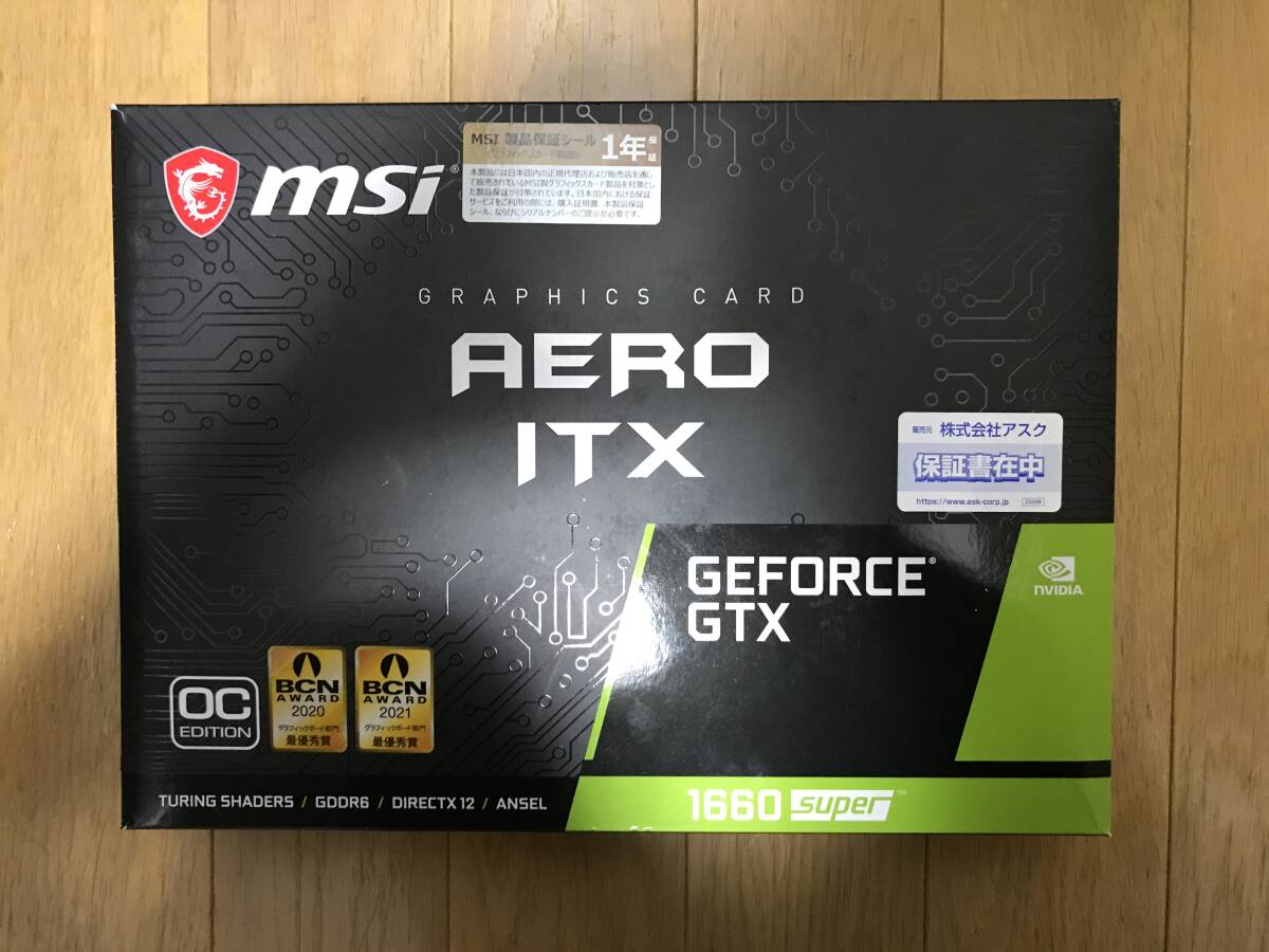 MSI GTX1660 Super 6GB AERO ITX OC グラフィックボード 動作確認済 6の画像1