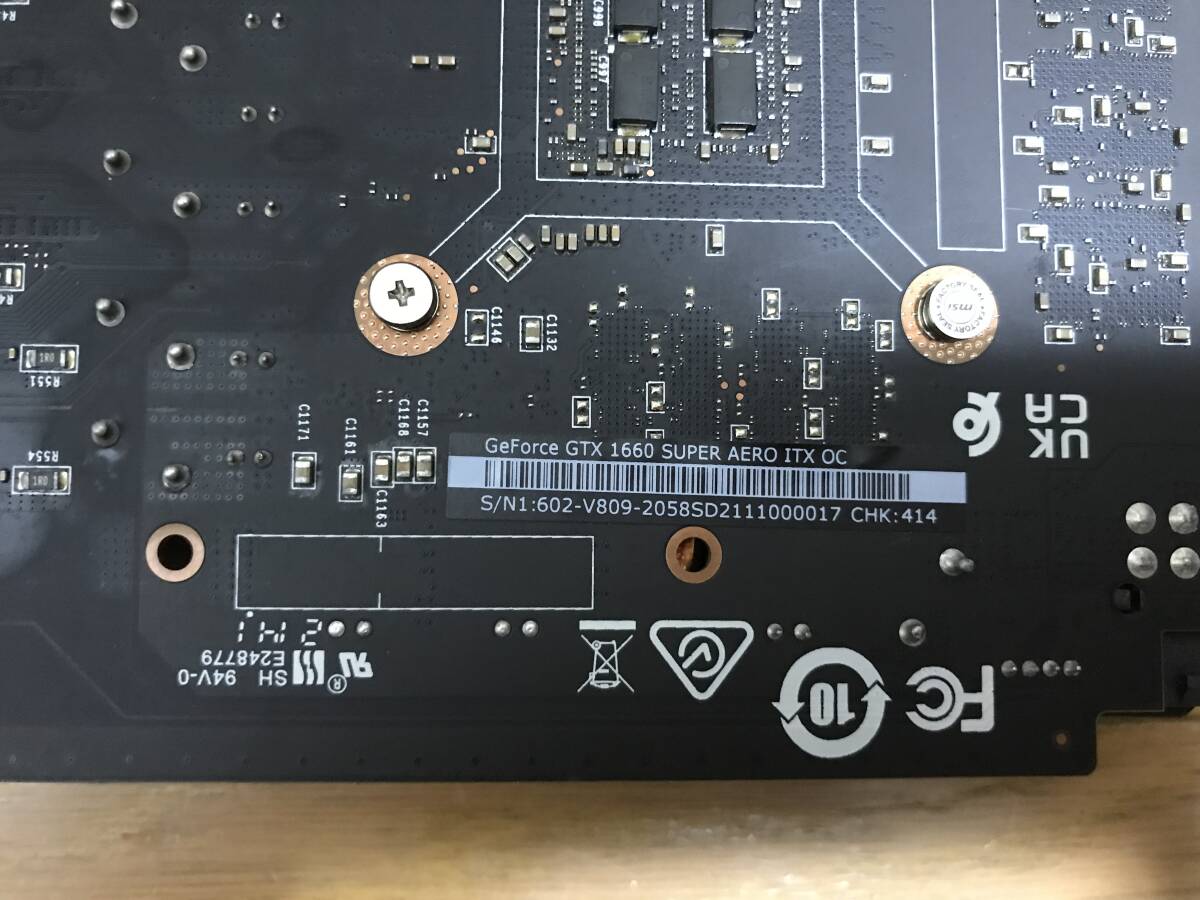 MSI GTX1660 Super 6GB AERO ITX OC グラフィックボード 動作確認済 7の画像8