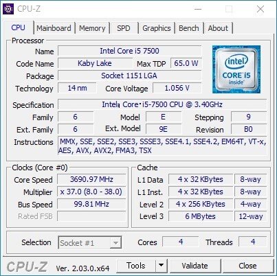 Intel Core i5-7500 動作確認済 2_画像4
