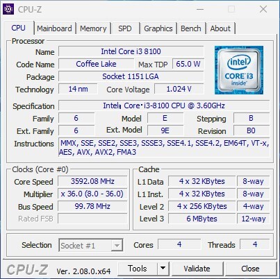 Intel Core i3-8100 動作確認済 3_画像3