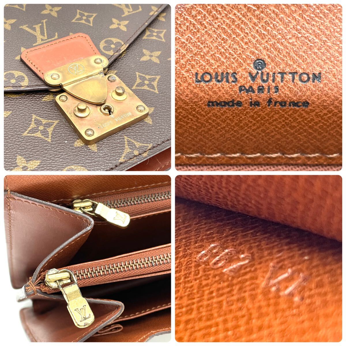 1円 LOUIS VUITTON ルイヴィトン モノグラム コンコルド ハンドバッグ ゴールド金具 M51190の画像7