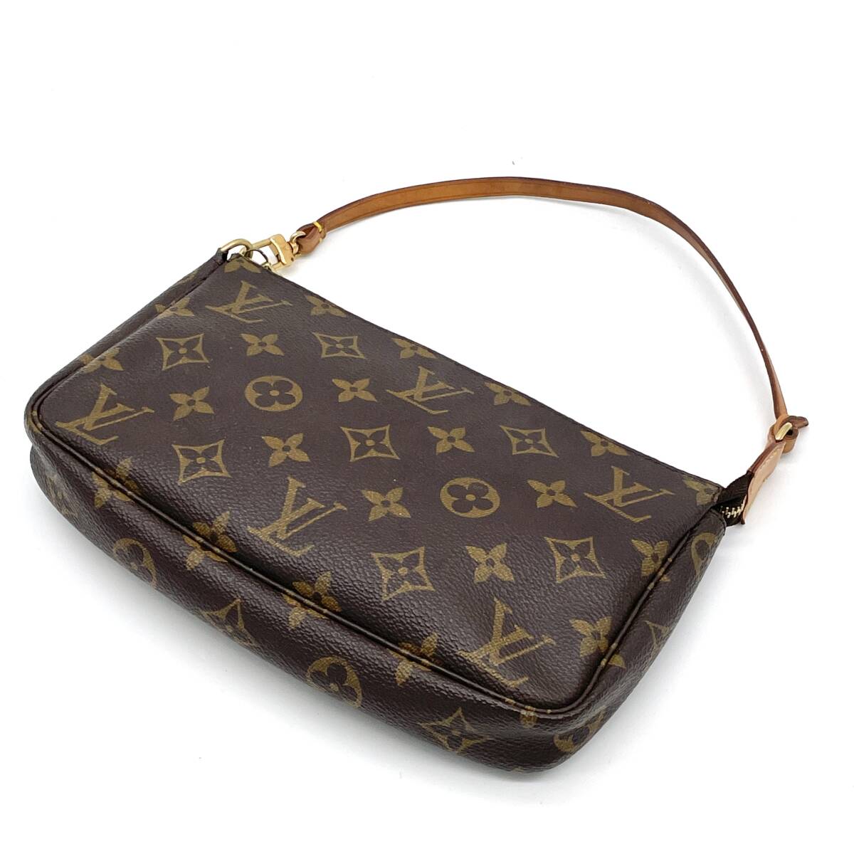 1円 極美品 LOUIS VUITTON ルイヴィトン モノグラム ポシェットアクセソワール アクセサリーポーチ ハンドバッグ M51980の画像1