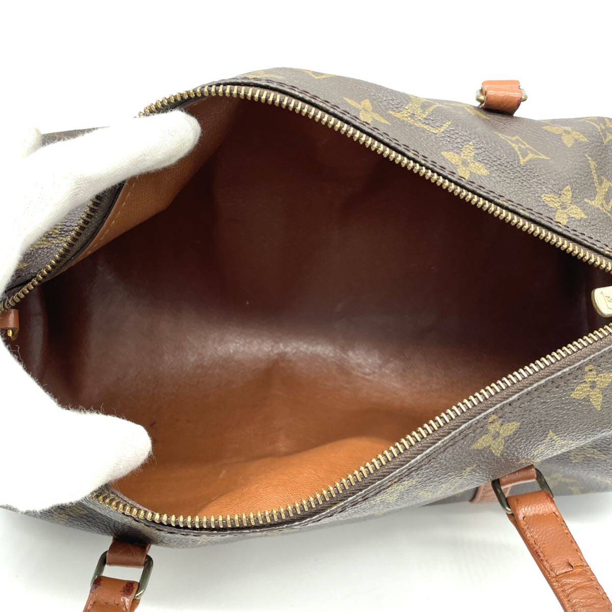 1円 LOUIS VUITTON ルイヴィトン モノグラム パピヨン30 筒型 ハンドバッグ ミニボストン M51365 ポーチつきの画像7