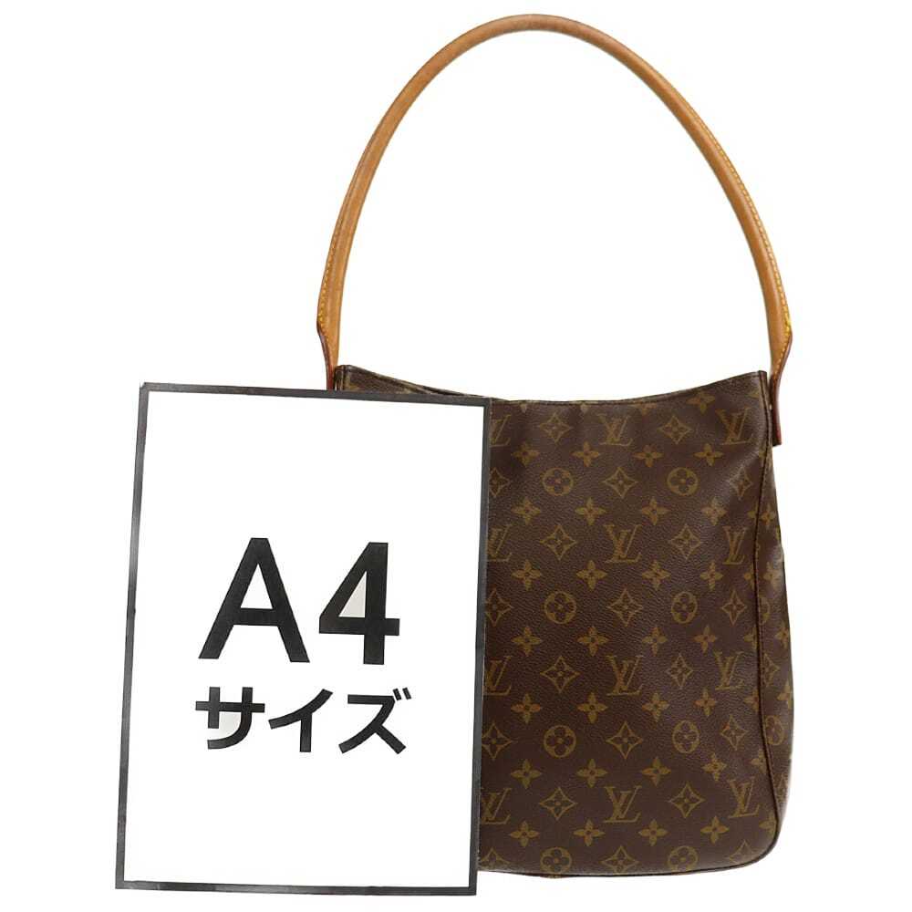 ルイヴィトン LOUIS VUITTON ワンショルダーバッグ ルーピング GM M51145 モノグラムライン ブラウン レザー 中古AB 274970_画像9