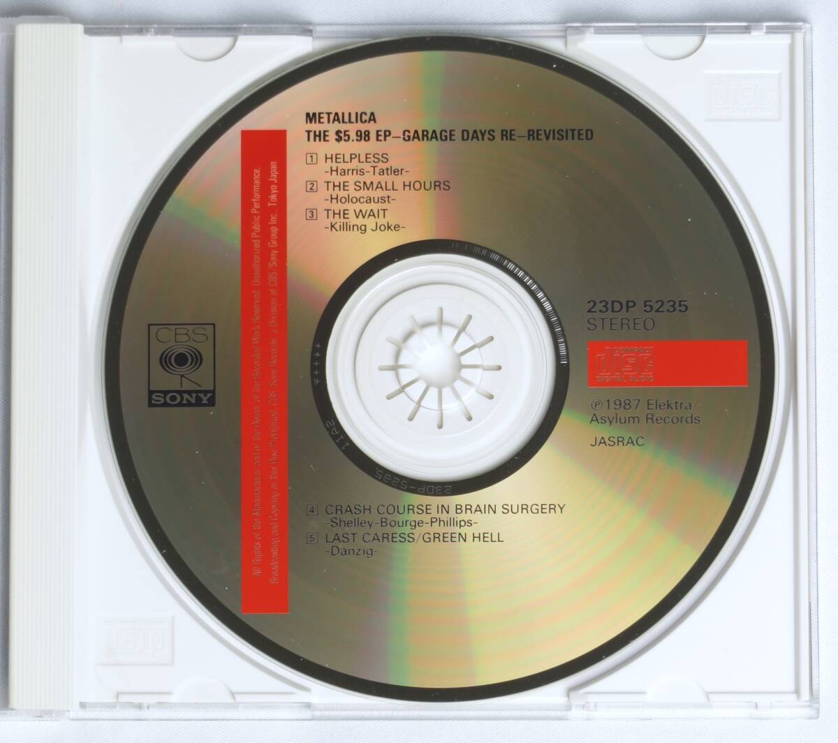 METALLICA The $5.98 E.P. Garage Days Re-Revisited メタル・ガレージ 1988年日本盤帯付き 23DP-5235の画像5