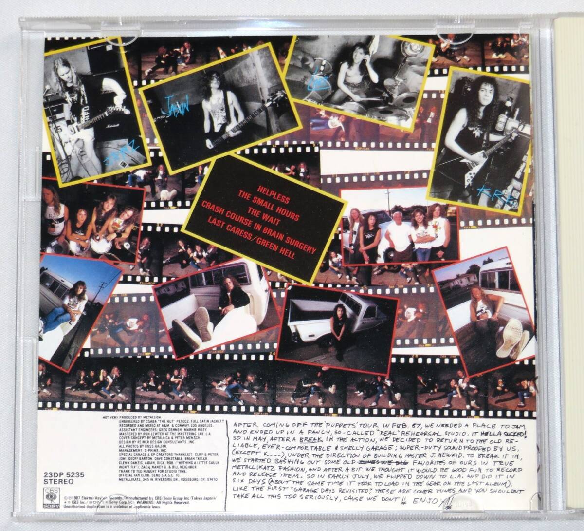 METALLICA The $5.98 E.P. Garage Days Re-Revisited メタル・ガレージ 1988年日本盤帯付き 23DP-5235の画像4