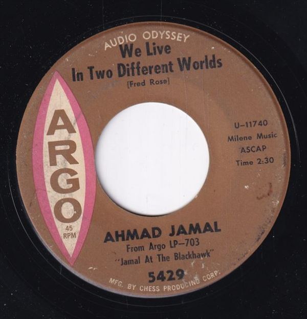 [Jazz] Ahmad Jamal - Night Mist Blues / We Live In Two Different Worlds (C) SF-CJ599の画像1