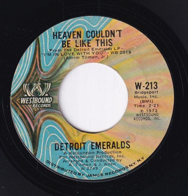 Detroit Emeralds - You're Gettin' A Little Too Smart / Heaven Couldn't Be Like This (B) SF-CJ499_画像1