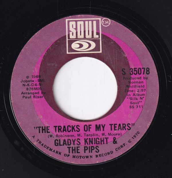 Gladys Knight & The Pips - If I Were Your Woman / The Tracks Of My Tears (B) SF-CK301_画像1