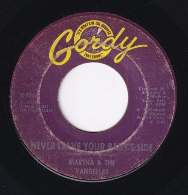 Martha & The Vandellas - My Baby Loves Me / Never Leave Your Baby's Side (B) SF-CK074の画像1