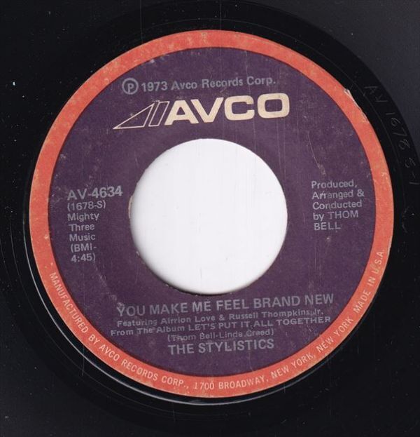 The Stylistics - You Make Me Feel Brand New / Only For The Children (A) SF-CM268の画像1