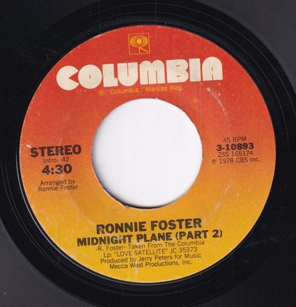 [Jazz Funk] Ronnie Foster - Midnight Plane (Part 1) / (Part 2) (A) SF-CK152の画像1