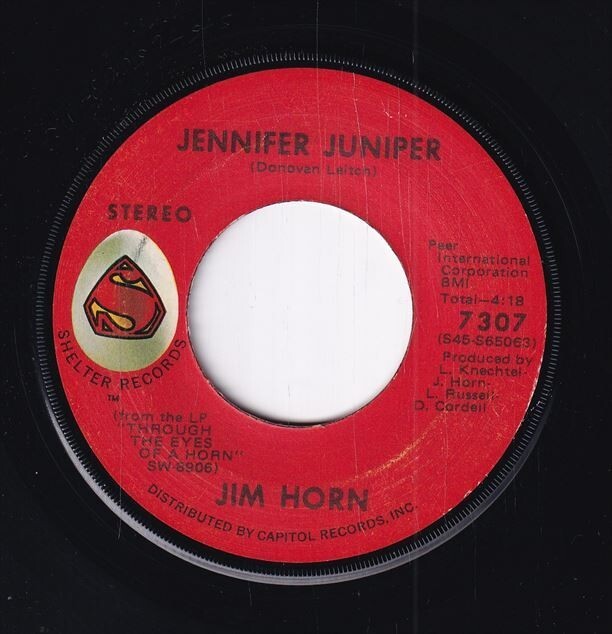 Jim Horn - Jennifer Juniper / Which Way Does The Wind Blow (A) RP-CF038_画像1