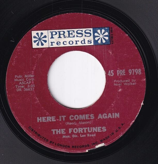 The Fortunes - Here It Comes Again / Things I Should Have Known (B) RP-CF429_画像1