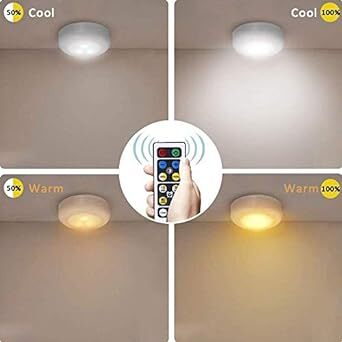 BigFox LEDタッチライト リモコン付き ナイトライト キャビネットライト 電池式 調光可能 ミニ型 配線不要 室内照明 防の画像4
